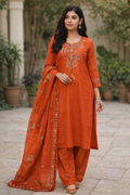 Wine Solid Cotton Suit Set