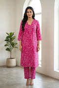 Sadhana magenta pink co-ord set front